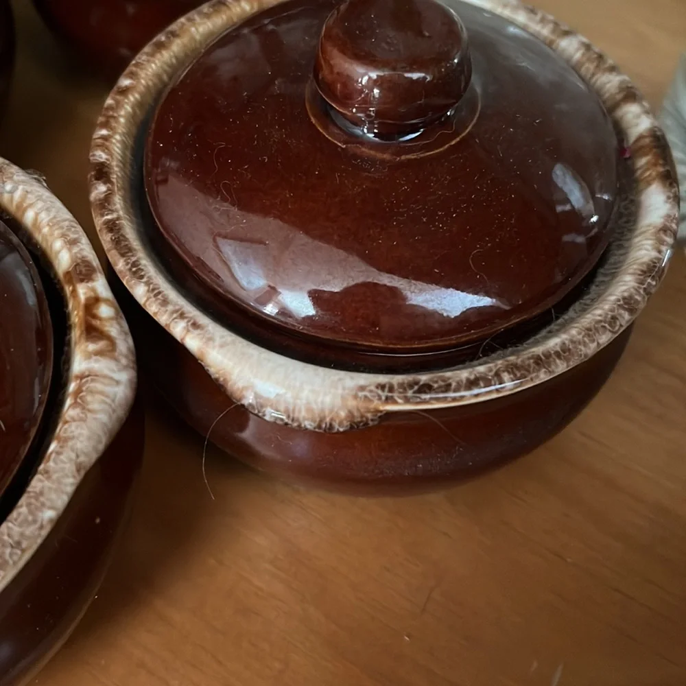 4 Vintage McCoy 340 Bean Pots with Lids